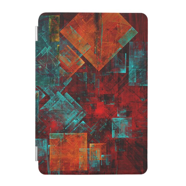 Abstract Modern Colourful Cool Artistic Pattern iPad Mini Cover (Front)