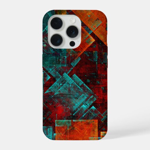 Abstract Modern Colourful Cool Artistic Pattern iPhone 15 Pro Case
