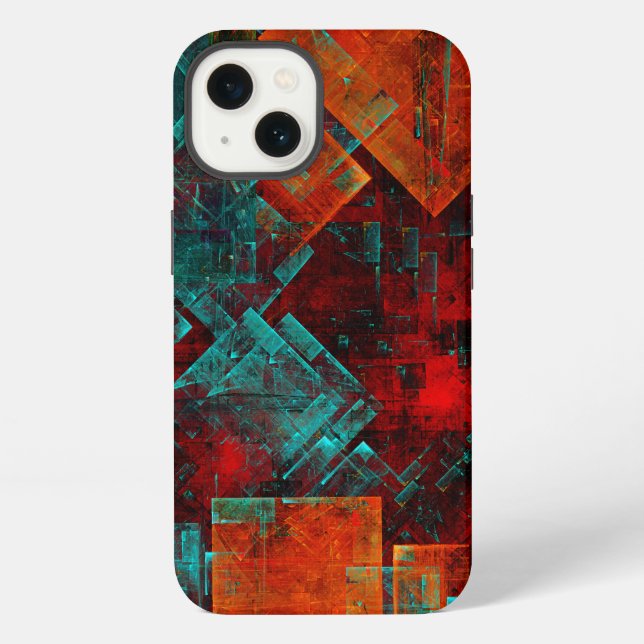 Abstract Modern Colourful Cool Artistic Pattern Iphone Case (Back)