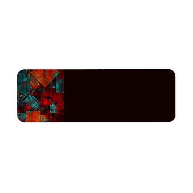 Abstract Modern Colourful Cool Artistic Pattern Label (Front)
