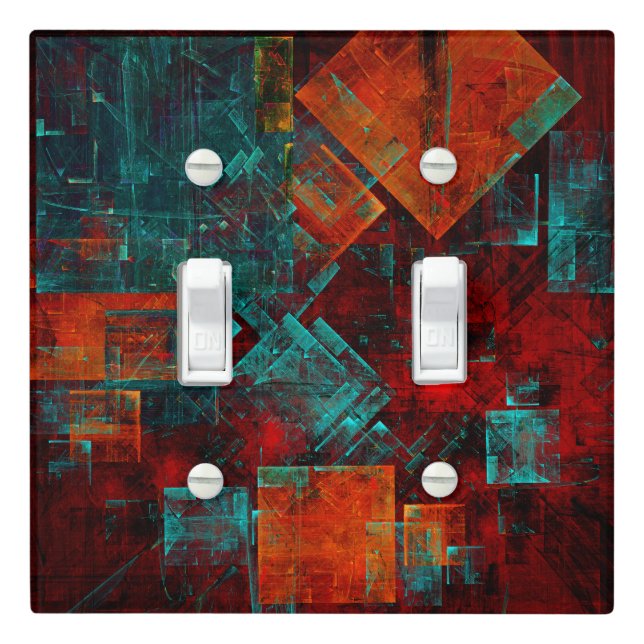 Abstract Modern Colourful Cool Artistic Pattern Light Switch Cover (In Situ)