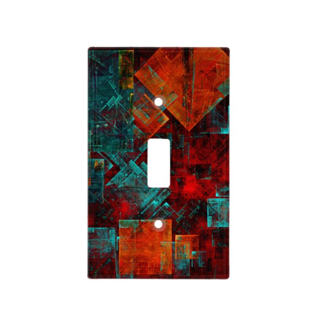 Abstract Modern Colourful Cool Artistic Pattern Light Switch Cover (Front)