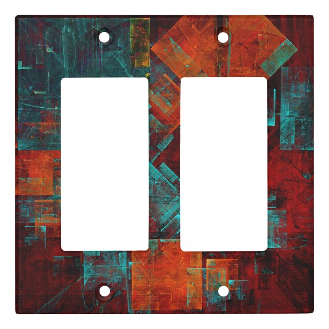 Abstract Modern Colourful Cool Artistic Pattern Light Switch Cover (Front)