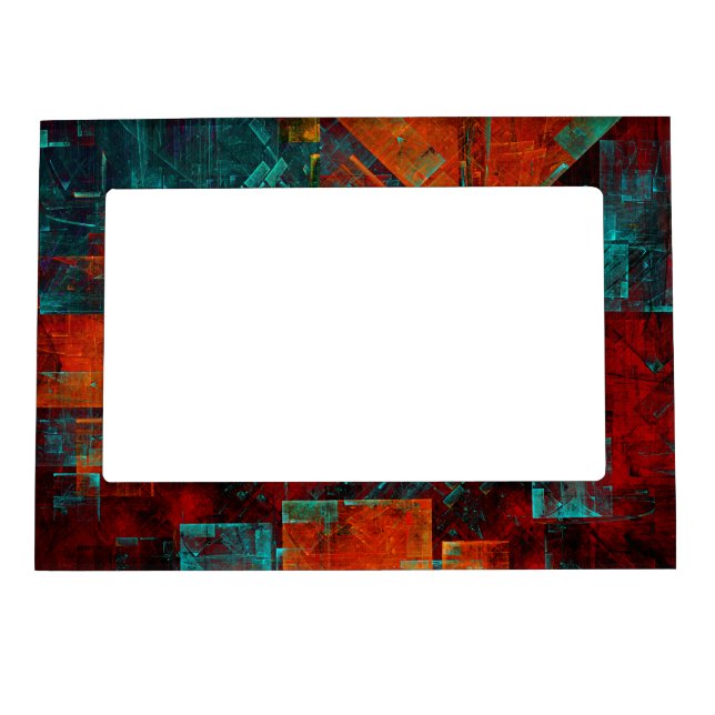 Abstract Modern Colourful Cool Artistic Pattern Magnetic Frame (Front)