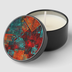 Abstract Modern Colourful Cool Artistic Pattern Mini Candle Favors