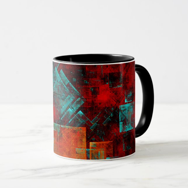 Abstract Modern Colourful Cool Artistic Pattern Mug (Front Right)