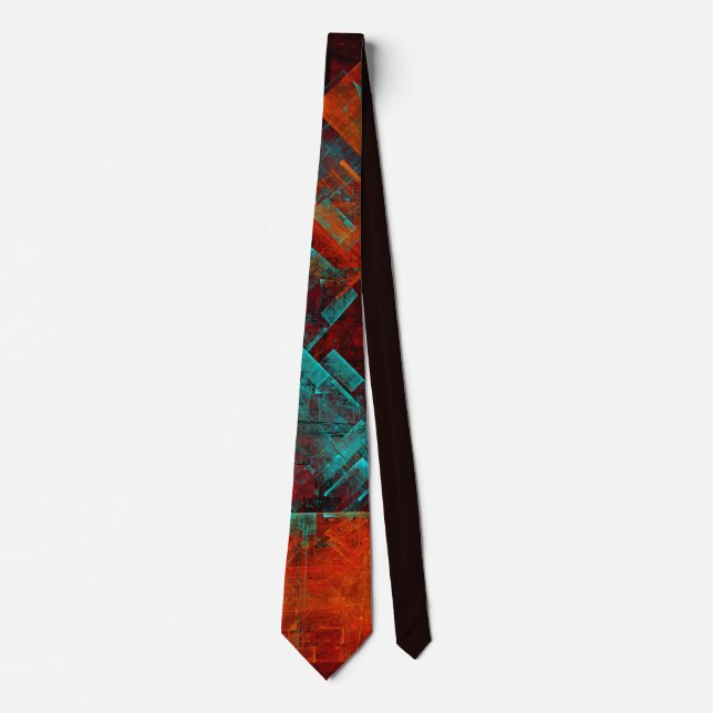 Abstract Modern Colourful Cool Artistic Pattern Neck Tie (Front)