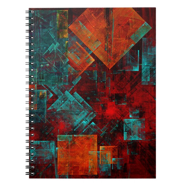 Abstract Modern Colourful Cool Artistic Pattern Notebook (Front)