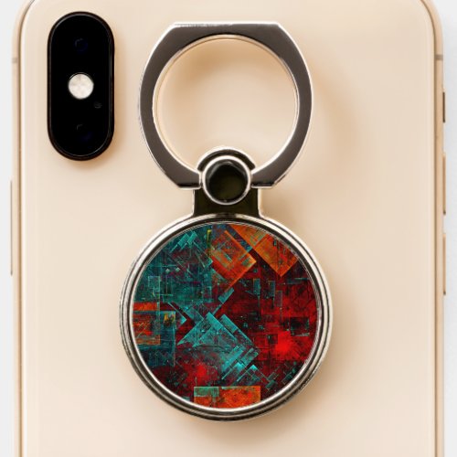 Abstract Modern Colourful Cool Artistic Pattern Phone Ring Stand