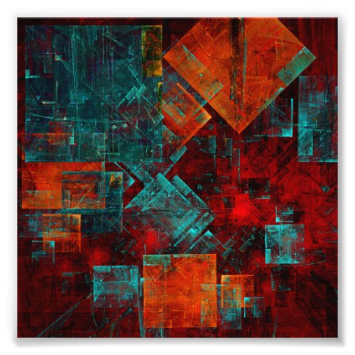 Abstract Modern Colourful Cool Artistic Pattern Photo Print