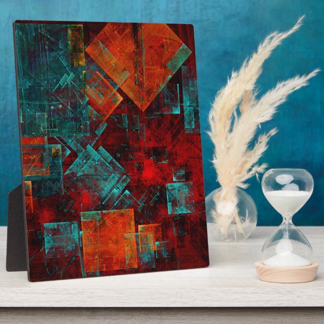 Abstract Modern Colourful Cool Artistic Pattern Plaque (Side)
