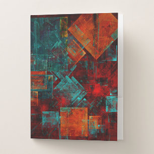 Abstract Modern Colourful Cool Artistic Pattern Pocket Folder