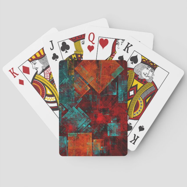 Abstract Modern Colourful Cool Artistic Pattern Poker Cards (Back)