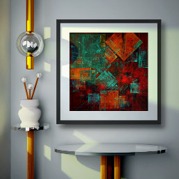 Abstract Modern Colourful Cool Artistic Pattern Poster