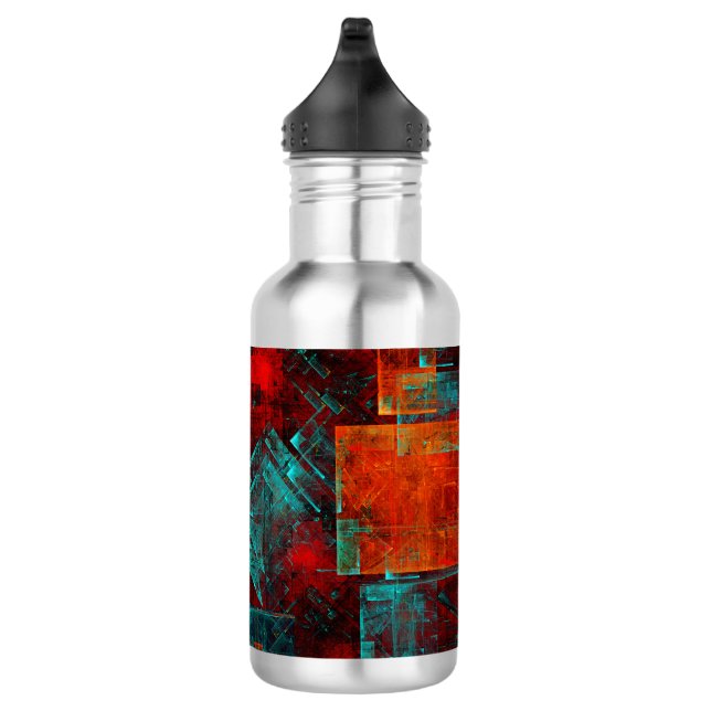 Abstract Modern Colourful Cool Artistic Pattern Stainless Steel Water Bottle (Right)