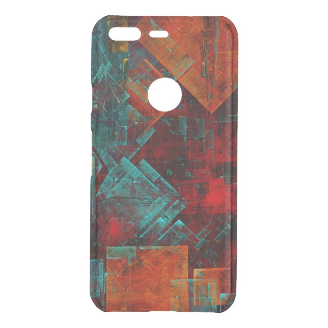Abstract Modern Colourful Cool Artistic Pattern Uncommon Google Pixel Case (Back)