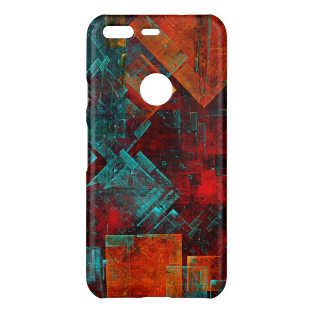 Abstract Modern Colourful Cool Artistic Pattern Uncommon Google Pixel Case (Back)