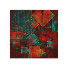 Abstract Modern Colourful Cool Artistic Pattern Wood Wall Art