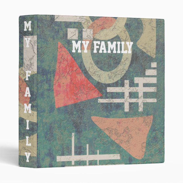 Abstract, modern, creative 3 ring binder (Front/Spine)