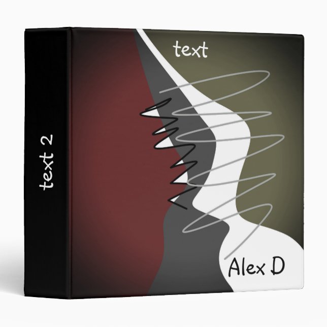 Abstract, Modern, Creative, Applique Throw Pillow 3 Ring Binder (Front/Spine)