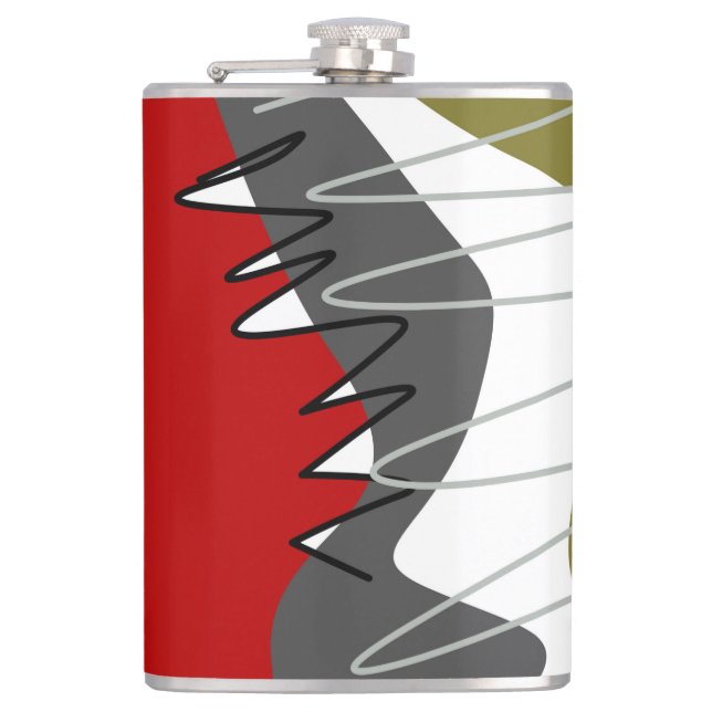Abstract, Modern, Creative, Applique Throw Pillow Flask (Front)