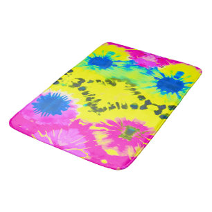 ABSTRACT MODERN DESIGN TIE-DYE  BATH MAT