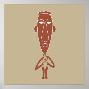 abstract modern drawing art poster