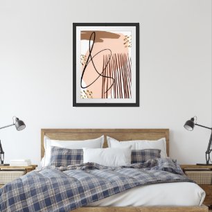Abstract Modern Earthy Terracotta Boho Framed Art