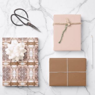 Abstract Modern Earthy Terracotta Boho Wrapping Paper Sheets