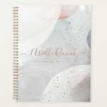 Abstract Modern Earthy Watercolor Makeup Artist Planner<br><div class="desc">A simple modern abstract design with soft earthy watercolor painted shapes and textures for a makeup artist. A business planner or you busy month with client customer appointments and notes.</div>