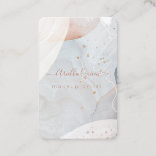 Abstract Modern Earthy Watercolor Square Business  Card