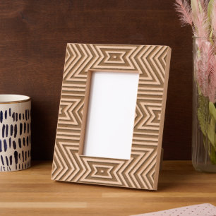 Abstract Modern Elegant Masculine Cool Fun Trippy Engraved Frames