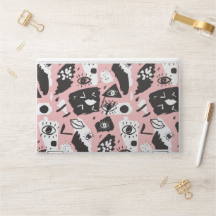 Abstract Modern Eye & Lips Pattern HP Laptop Skin