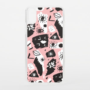 Abstract Modern Eye & Lips Pattern iPhone XS Case