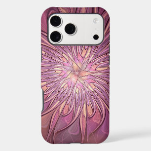 Abstract Modern Floral Fractal Art Berry Colors iPhone 17 Pro Max Case