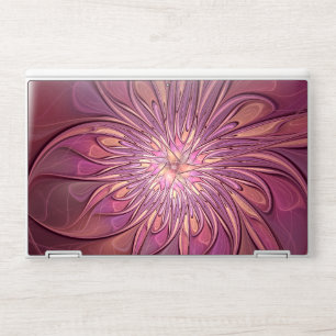 Abstract Modern Floral Fractal Art Berry Colors HP Laptop Skin