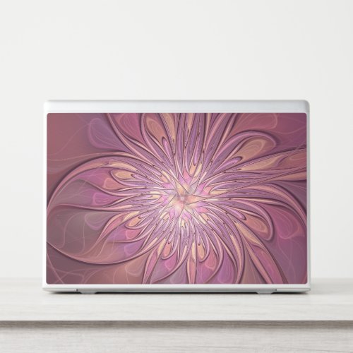 Abstract Modern Floral Fractal Art Berry Colors HP Laptop Skin