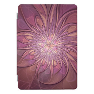 Abstract Modern Floral Fractal Art Berry Colors iPad Pro Cover