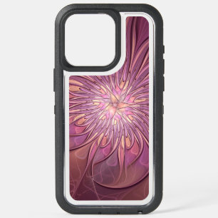 Abstract Modern Floral Fractal Art Berry Colors iPhone 15 Pro Max Case