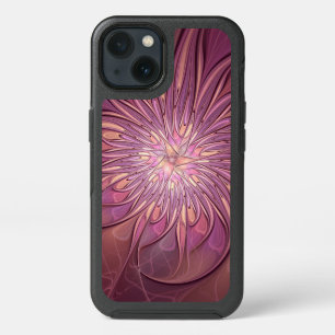 Abstract Modern Floral Fractal Art Berry Colors iPhone 13 Case