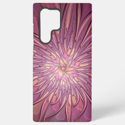 Abstract Modern Floral Fractal Art Berry Colors Samsung Galaxy S22 Ultra Case
