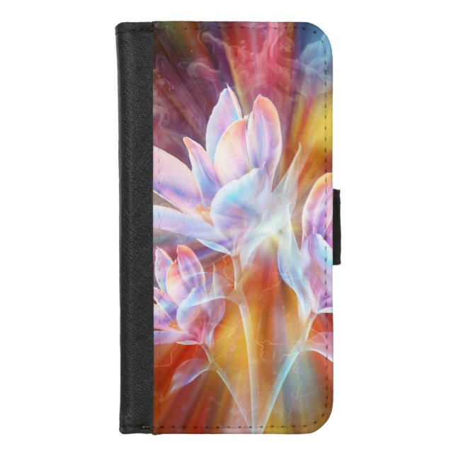 Abstract Modern Flowers artwork iPhone Wallet Case (Front)