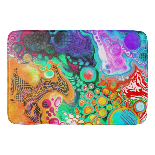  Abstract Modern Fluid Art    Bath Mat (Front)