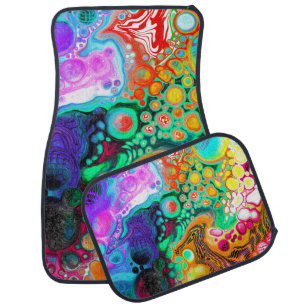 Abstract Modern Fluid Art Car Floor Mat