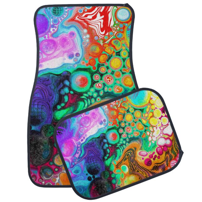  Abstract Modern Fluid Art   Car Floor Mat (Set)