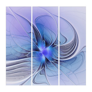 Abstract Modern Fractal Art Lavender Blue