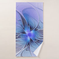 Abstract Modern Fractal Art Lavender Blue