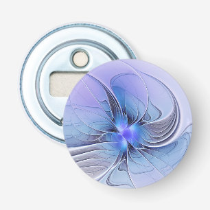 Abstract Modern Fractal Art Lavender Blue Bottle Opener