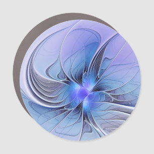 Abstract Modern Fractal Art Lavender Blue Car Magnet