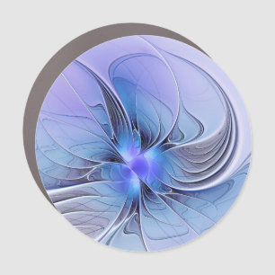 Abstract Modern Fractal Art Lavender Blue Car Magnet